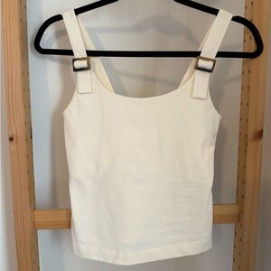 & Other Stories Cream Tortoise Shell Strap Tank Top